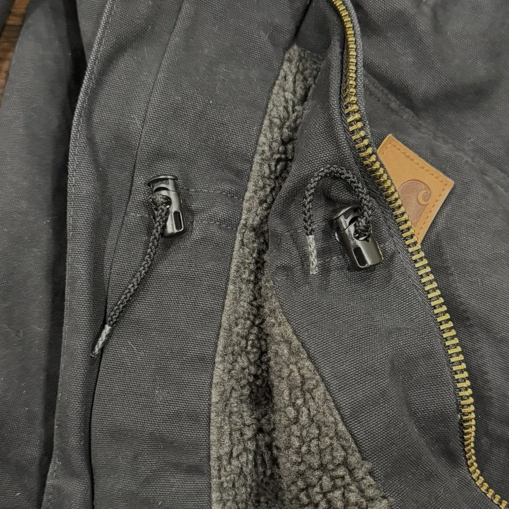 Carhartt Sandstone Ridge Jacket Coat C61 BLK Sherpa Men's Size Large